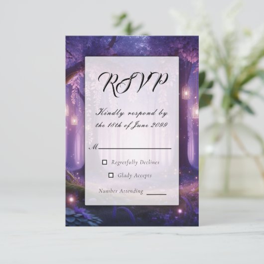 Violet at Midnight Enchanted Forest 出欠カード (スタンド正面)