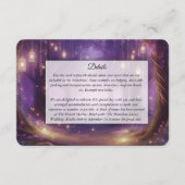 Violet at Midnight Enchanted Forest Wedding エンクロージャーカード (正面)