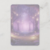 Violet at Midnight Enchanted Forest Wedding エンクロージャーカード (裏面)
