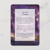 Violet at Midnight Enchanted Forest Wedding エンクロージャーカード (正面)