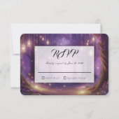 Violet at Midnight Enchanted Forest Wedding 出欠カード (正面)