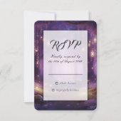 Violet at Midnight Enchanted Forest Wedding 出欠カード (正面)