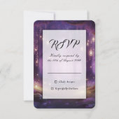 Violet at Midnight Enchanted Forest Wedding 出欠カード (正面)