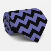 violet Black Chevron pattern ネクタイ (ロール)