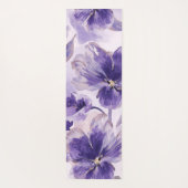 Violet Blooms Watercolor Purple Flowers Painted ヨガマット (裏面)
