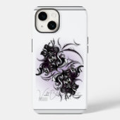 「Violet Blossom Abstraction」、Apple iPhone 14ケース Case-Mate iPhoneケース (裏面)