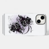 「Violet Blossom Abstraction」、Apple iPhone 14ケース Case-Mate iPhoneケース (裏面 (横))