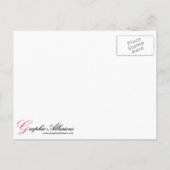 Violet Blue Damask Wedding Save the Date 案内ポストカード (裏面)