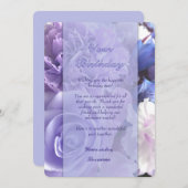 Violet Blue Rose Birthday Card 招待状 (正面/裏面)