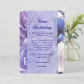 Violet Blue Rose Birthday Card 招待状 (スタンド正面)