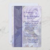Violet Blue Rose Floral Birthday Card 招待状 (正面/裏面)