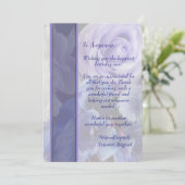Violet Blue Rose Floral Birthday Card 招待状 (スタンド正面)