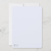 Violet Blue Rose Floral Birthday Card 招待状 (裏面)