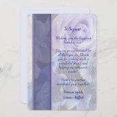 Violet Blue Rose Floral Birthday Card 招待状 (正面/裏面)