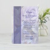 Violet Blue Rose Floral Birthday Card 招待状 (スタンド正面)