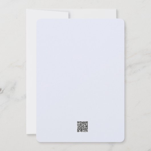 Violet Blue Rose Floral Birthday Card 招待状 (裏面)