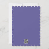 Violet Blue Rose Garden Birthday Invitation Card サンキューカード (裏面)