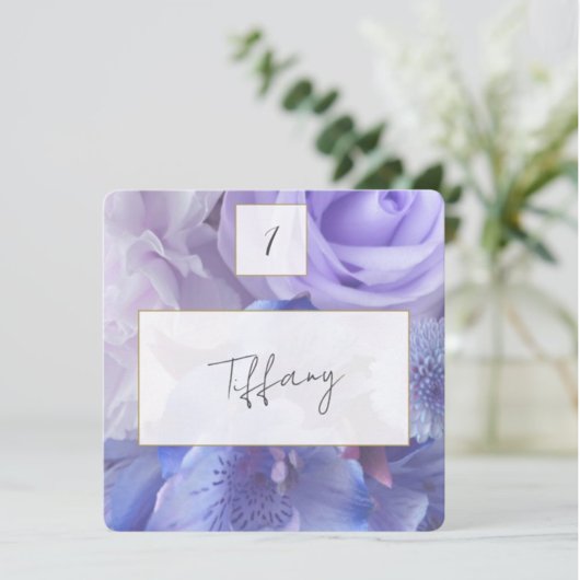 Violet Blue Rose Place Setting Card ノートカード