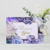 Violet Blue Rose Secret Gardens Birthday Card 招待状 (スタンド正面)
