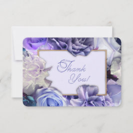 Violet Blue Rose Thank You Card サンキューカード