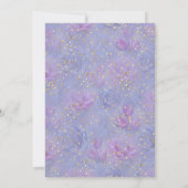 Violet-blue Waterカラーバラ&チューリップ金ゴールドc 招待状 (裏面)