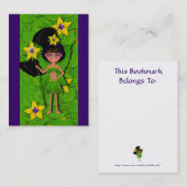 Violet Bookmarks Profile Cardsという名前のFaery 名刺 (正面/裏面)