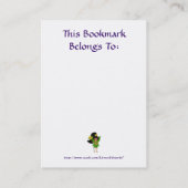 Violet Bookmarks Profile Cardsという名前のFaery 名刺 (裏面)