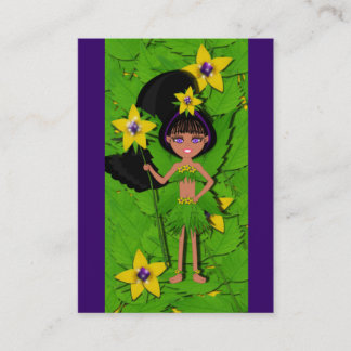 Violet Bookmarks Profile Cardsという名前のFaery 名刺