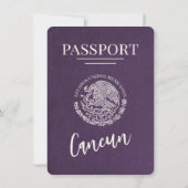 Violet Cancun Passport日付の保存 セーブザデート (裏面)