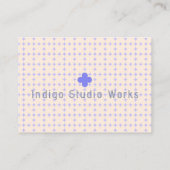 Violet Cream Yellow Flower Modern Business Card 名刺 (裏面)