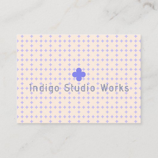 Violet Cream Yellow Flower Modern Business Card 名刺 (裏面)