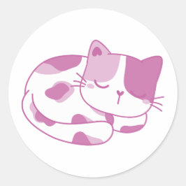 Violet Dreams:眠る子猫 ラウンドシール