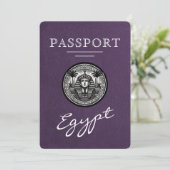 Violet Egypt Passport Wedding Save the Date セーブザデート (スタンド正面)