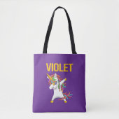 Violet Elegant Modern Funny Typography  トートバッグ (正面)