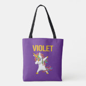 Violet Elegant Modern Funny Typography  トートバッグ (裏面)