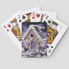 Violet Enchanted Gingerbread House Playing Cards トランプ