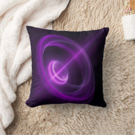 Violet Energy Vortex Throw Pillow クッション
