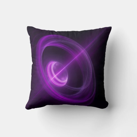 Violet Energy Vortex Throw Pillow クッション (裏面)