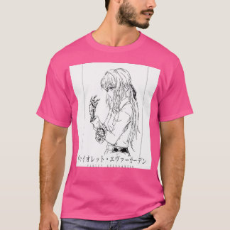 Violet Evergarden - ヴァイオレット (モノクロ) Tシャツ
