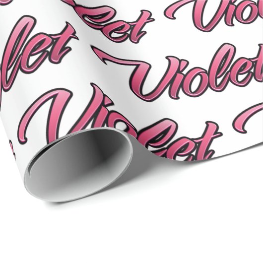 Violet faded pink personalisiertes Geschenkpapier ラッピングペーパー (ロールコーナー)