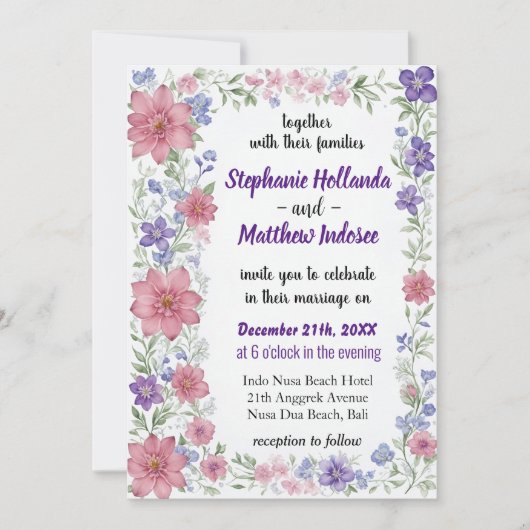 Violet Faithness Motsty Gentle Power of Love - 招待状 (正面)