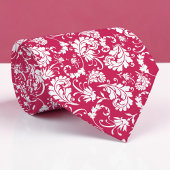 Violet Floral Pattern Custom Necktie ネクタイ