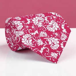 Violet Floral Pattern Custom Necktie ネクタイ