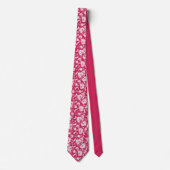 Violet Floral Pattern Custom Necktie ネクタイ (正面)
