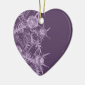 violet flower pattern セラミックオーナメント (左)