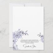 Violet Garden Wedding Photo Thank You Card セーブザデート (裏面)