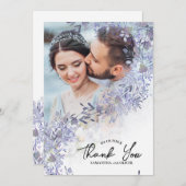 Violet Garden Wedding Photo Thank You Card セーブザデート (正面/裏面)