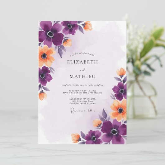 Violet Glorious Summer Wedding 招待状 (スタンド正面)