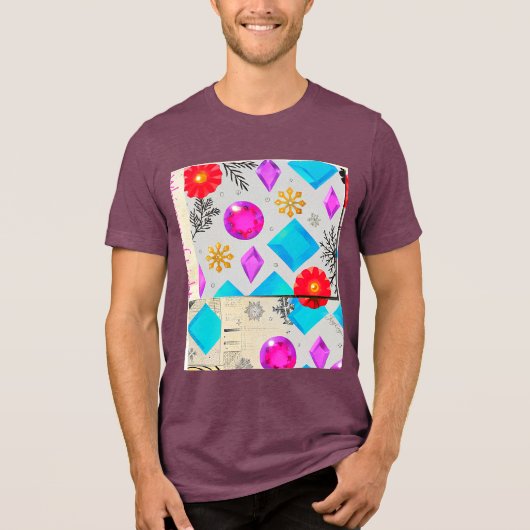 Violet Glow | JoyCrys StudioのLight Series トライブレンドTシャツ (正面)