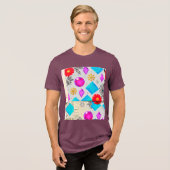 Violet Glow | JoyCrys StudioのLight Series トライブレンドTシャツ (正面全面)
